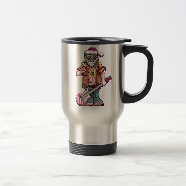 Mug De Voyage Hippie Père Noël (Droit)