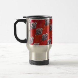 Mug De Voyage Hippo mignon à Santa Hat Motif en rouge