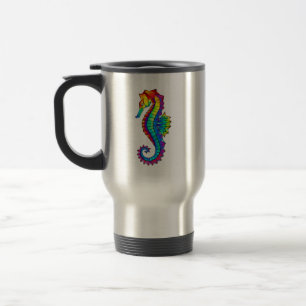 Mug De Voyage Hippocampe polygonal arc-en-ciel