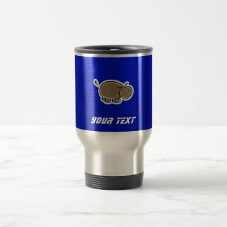 Mug De Voyage Hippopotame mignon ; Bleu