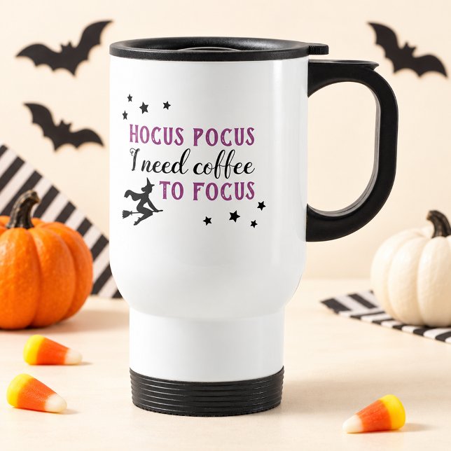 Mug De Voyage Hocus Pocus Café Pour Se Concentrer Violet Hallowe (Créateur téléchargé)