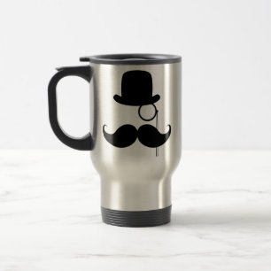 Mug De Voyage Homme drôle noir de moustache de guidon