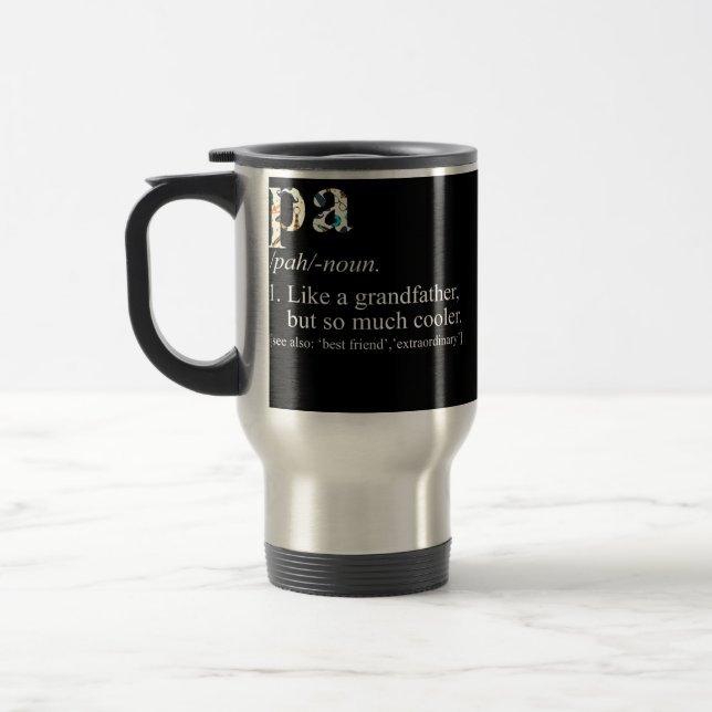 Mug De Voyage Hommes Cravate personnalisée Mourir Cool Pa Comme  (Gauche)