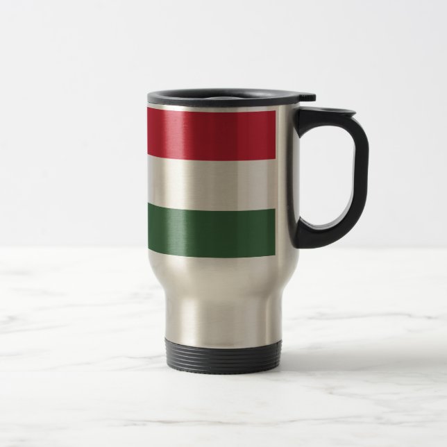 Mug De Voyage Hongrie Rouge Blanc Vert Grandes (Droit)