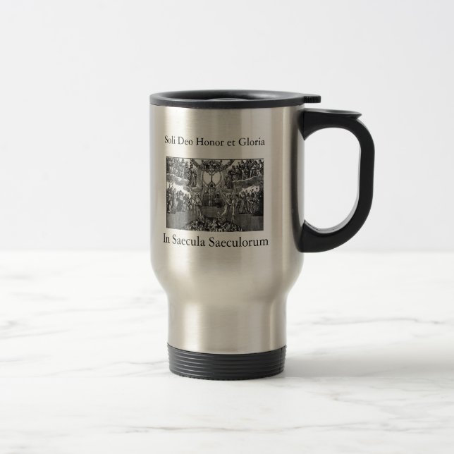 Mug De Voyage Honneur et Gloria de Soli Deo (Droit)
