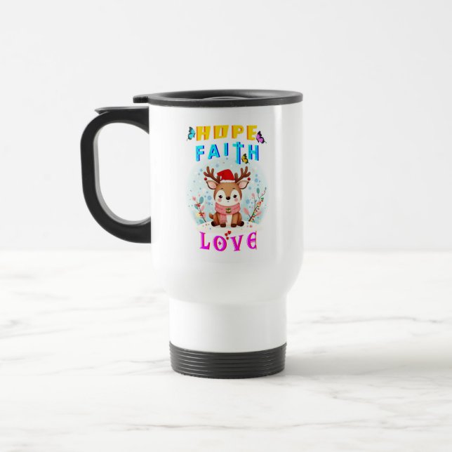 Mug De Voyage Hope Faith Love (Gauche)