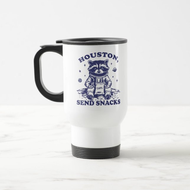 Mug De Voyage Houston Envoyer Snacks Funny Raccoon Humour (Gauche)