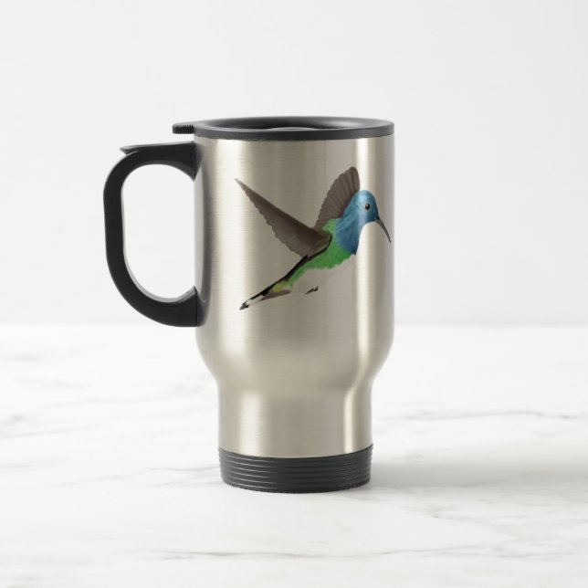 Mug De Voyage Hovering Jacobin Hummingbird - transparent. (Gauche)