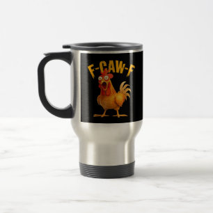Mug De Voyage Humour de corbeau F-Caw-F Gothique Drôle Rétro Coo
