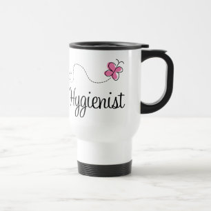 Mug De Voyage Hygiéniste rose mignon de papillon