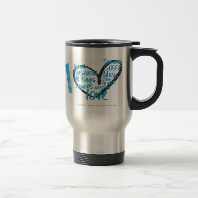 Mug De Voyage I Aqua de graffiti de coeur (Droit)