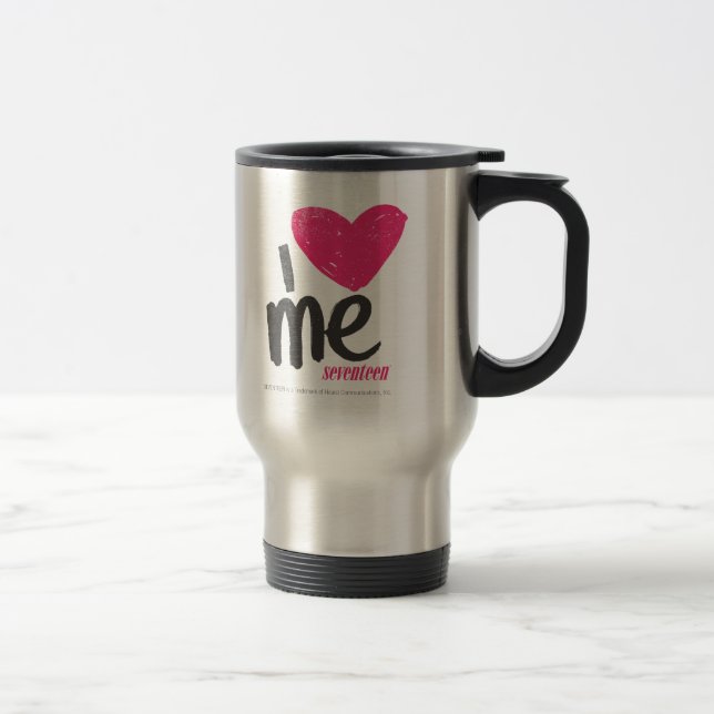 Mug De Voyage I coeur je magenta (Droit)