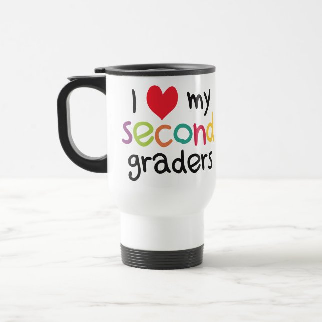 Mug De Voyage I coeur mon deuxième amour de professeur de (Gauche)