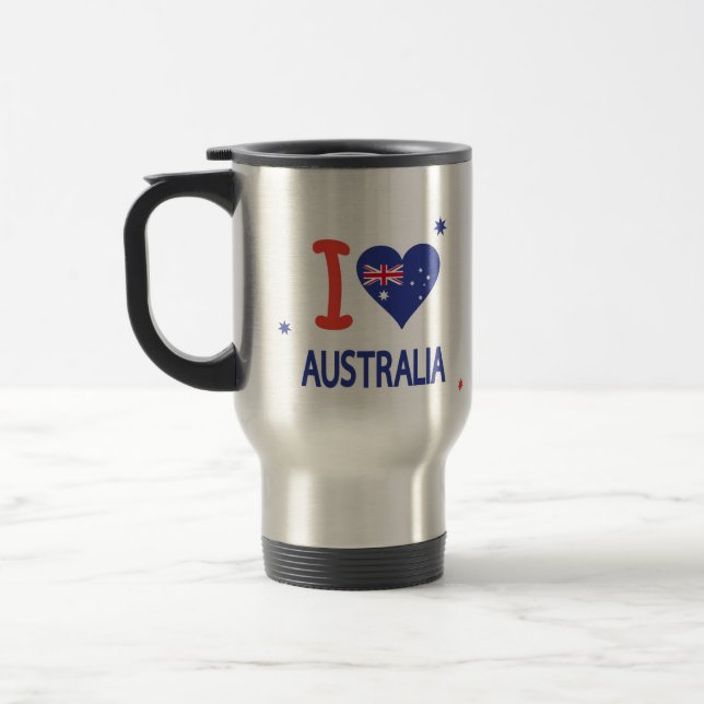 Mug De Voyage "I LOVE AUSTRALIA" Australia Day 26 janvier (Gauche)