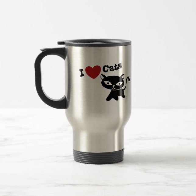 Mug De Voyage I love cats (Gauche)
