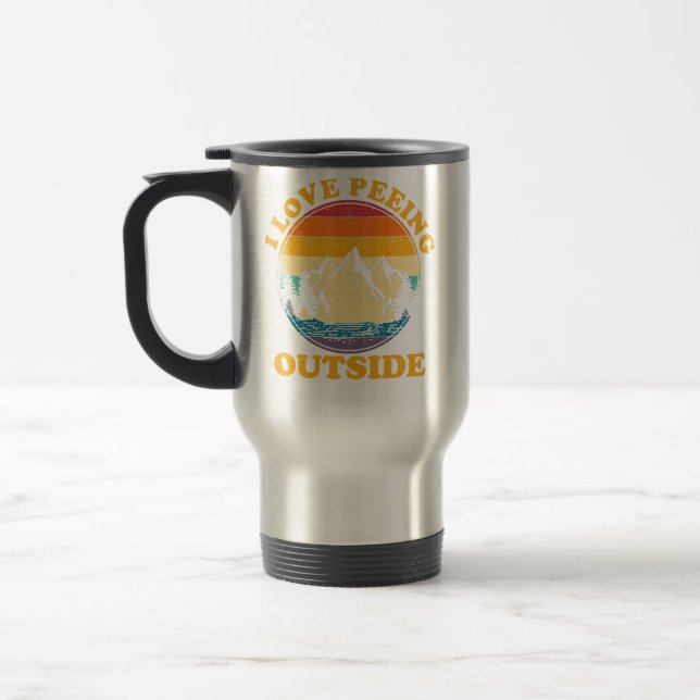 Mug De Voyage I Love Peeing Outside funny Camping Hiking (Gauche)