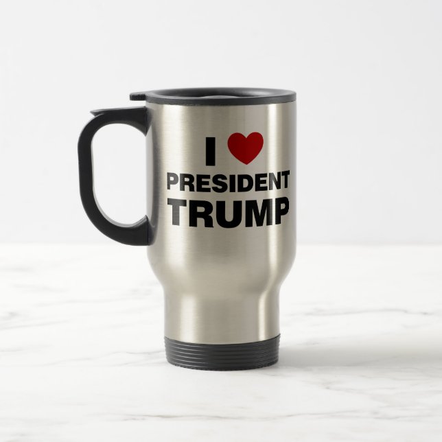 Mug De Voyage I Love Président Trump Heart (Gauche)