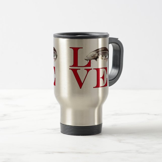 Mug De Voyage I Love Sturgeon (Devant droit)