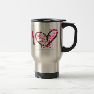 Mug De Voyage I magenta de graffiti de coeur