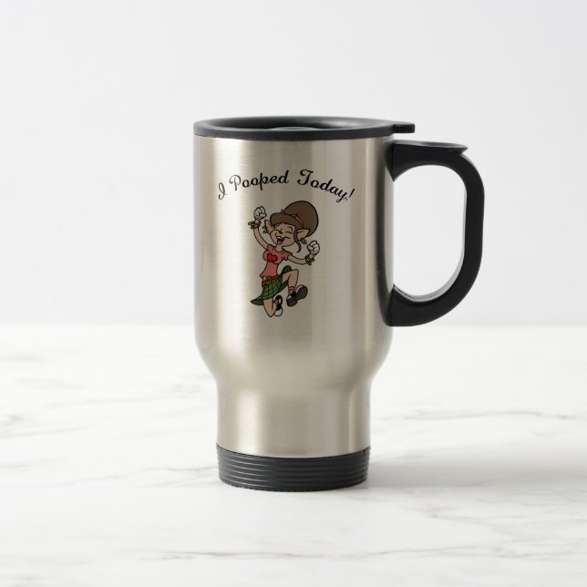 Mug De Voyage I Pooped aujourd'hui ! - f (Droit)