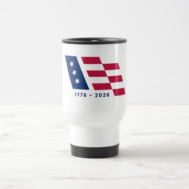 Mug De Voyage Icône du drapeau américain (Centre)