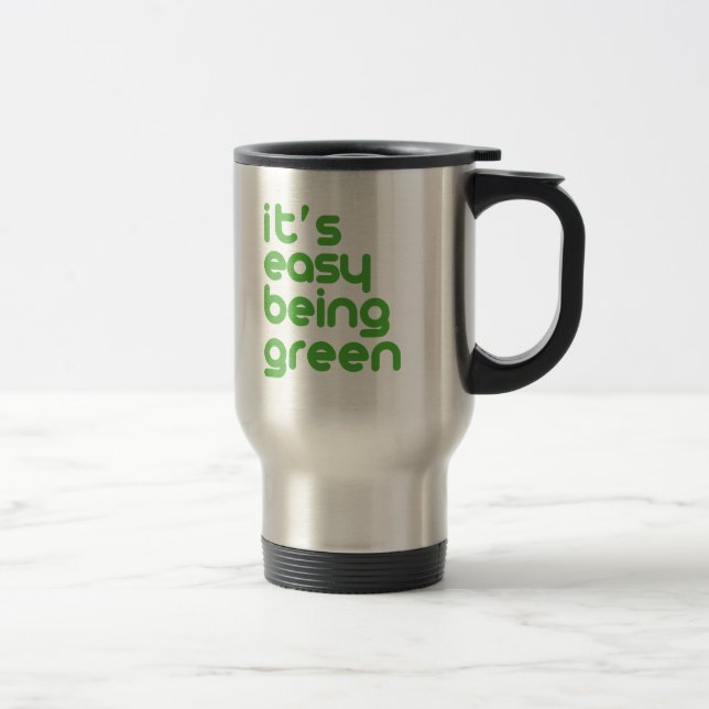 Mug De Voyage Il est être facile vert (Droit)