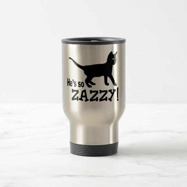 Mug De Voyage Il est tellement Zazzy - Amoureux des chats (Centre)