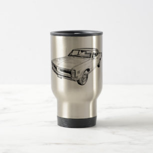 Mug De Voyage Illustration 1966 de voiture de muscle de Pontiac