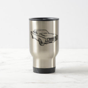 Mug De Voyage Illustration 1968 de voiture de muscle de
