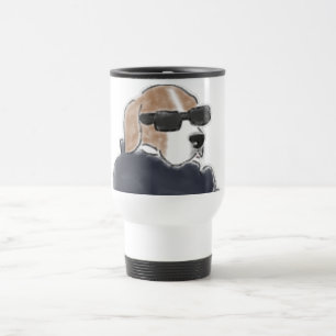 Mug De Voyage Illustration de Beagle Cool Chien portant des Lune