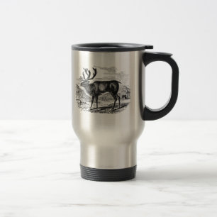 Mug De Voyage Illustration de cerfs communs personnalisée par