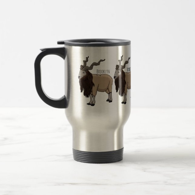 Mug De Voyage Illustration de chèvre de Markhor (Gauche)