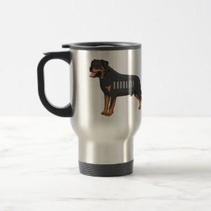 Mug De Voyage Illustration de chien Rottweiler