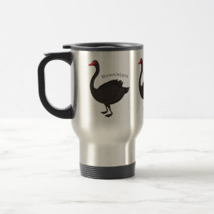Mug De Voyage Illustration de cygne noir