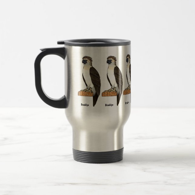 Mug De Voyage illustration de dessin animé d'aigle des Philippin (Gauche)