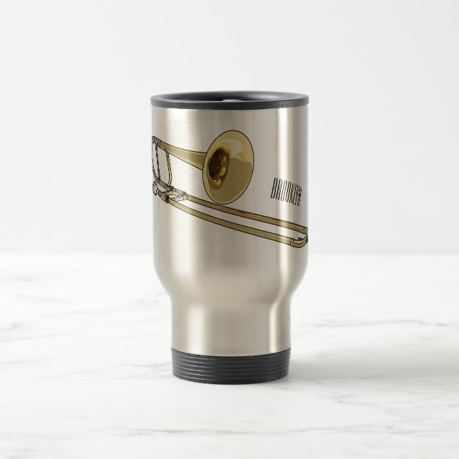 Mug De Voyage Illustration de dessin animé de Trombone (Centre)