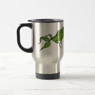 Mug De Voyage Illustration de dessin animé d'insecte feuille ver