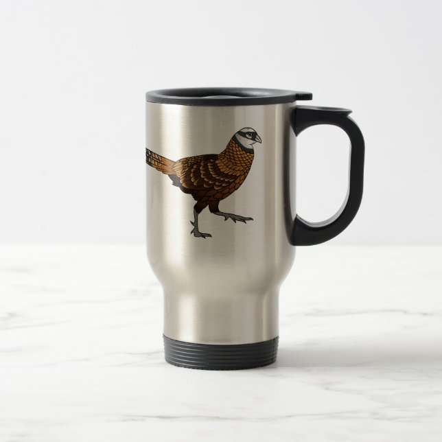 Mug De Voyage illustration de dessin animé d'oiseau faisan de Re (Droit)
