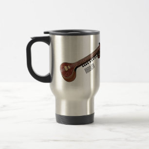 Mug De Voyage Illustration de dessin de Sitar