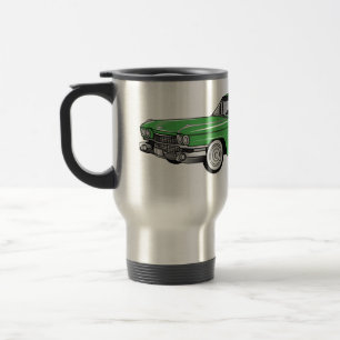 Mug De Voyage Illustration de dessin de voiture classique 1959