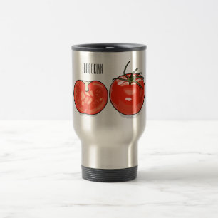 Mug De Voyage Illustration de dessin sur la tomate