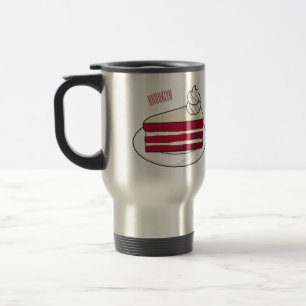 Mug De Voyage Illustration de gâteau en velours rouge