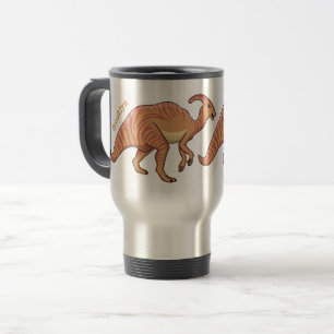 Mug De Voyage Illustration de la caricature de dinosaure du para
