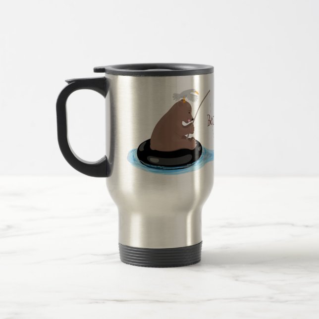 Mug De Voyage Illustration de la pêche de l'ourson mou (Gauche)