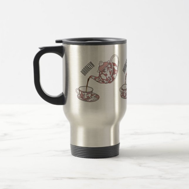 Mug De Voyage Illustration de la série Teacup (Gauche)