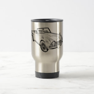 Mug De Voyage Illustration De La Voiture De Sport Triumph Tr4