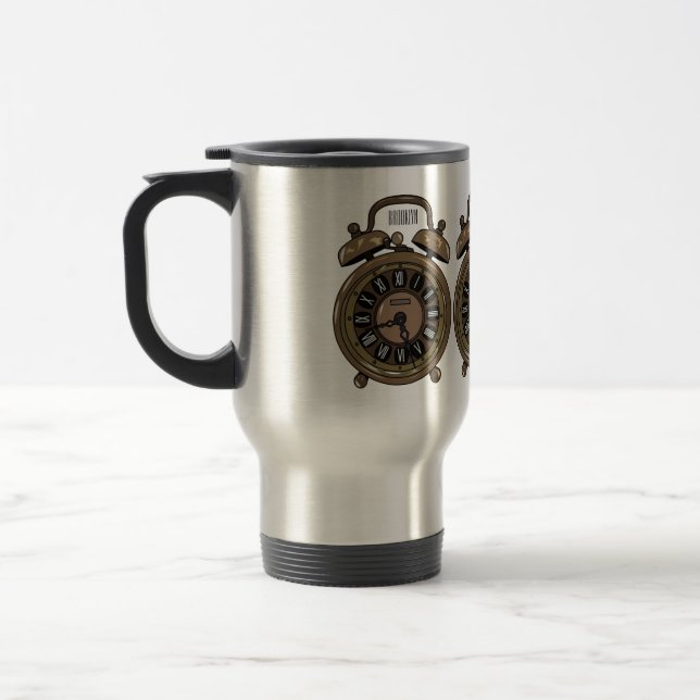 Mug De Voyage Illustration de l'horloge d'alarme (Gauche)