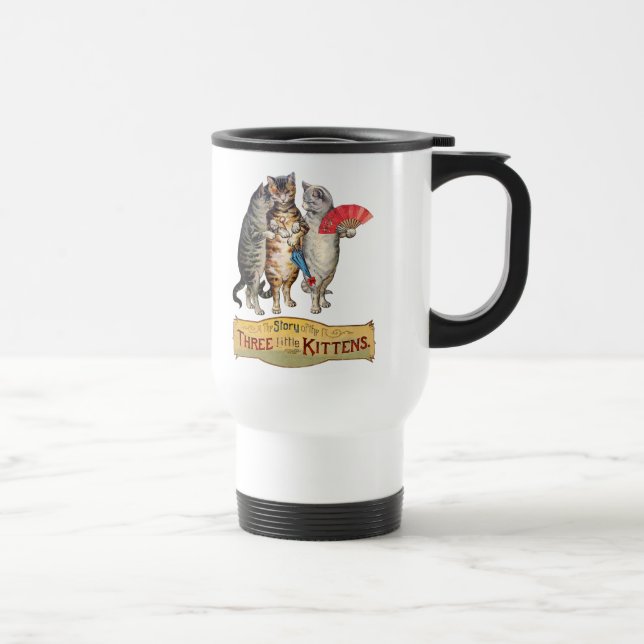 Mug De Voyage Illustration de l'oie des trois petits chatons (Droite)