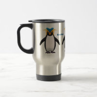 Illustration de mignon macaroni pingouin