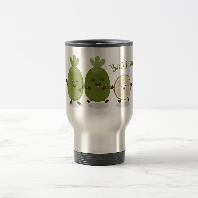 Mug De Voyage Illustration de mignonne guava feijoa (Centre)